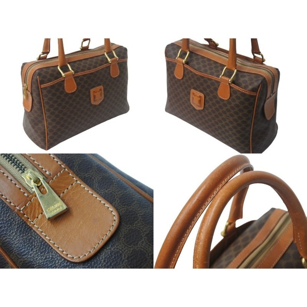 Celine handbag brown leather macadam Triomphe - Picture 4 of 8